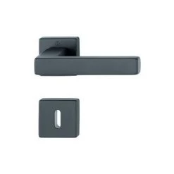 Paire De Béquilles Sur Rosace Toulon HOPPE 1737/843K/843KS Noir Mat - Clé L - 11637614 - Noir Mat