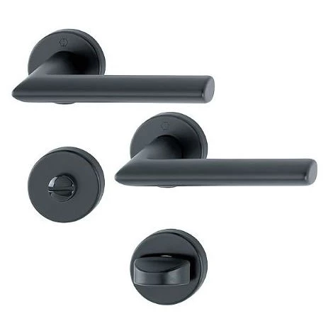 Paire De Béquilles Sur Rosace Stockholm HOPPE 1140/42K/42KS Noir Mat - Bec De Cane Condamnation - 11705218 - Noir Mat 3 Paire De Béquilles Sur Rosace Stockholm HOPPE 1140/42K/42KS Noir Mat - Bec De Cane Condamnation - 11705218 - Noir Mat