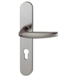 Ensemble De Porte Plaque Large Atlanta HOPPE 1530/300M Aspect Inox F9 - Clé I - Ent.70 ép.88-97 - 3307767