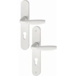 Ensemble Sur Plaque New-York 1810/300M HOPPE Blanc Pur Clé I PZ-70 - 3281178