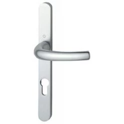 HOPPE Ensemble Sur Plaque étroite 24 Mm - Saillie Réduite 22 Mm - Finition Argent - TOKYO Clé I - Argent