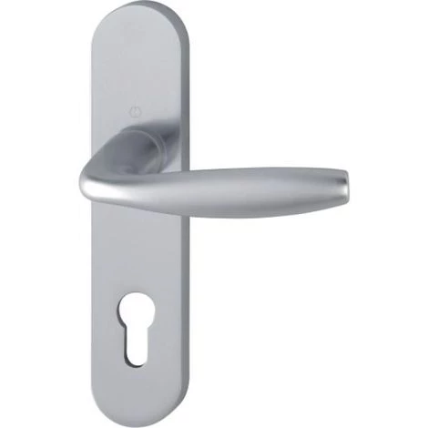 HOPPE Béquille Double Sur Plaque 165 Mm New York Bec De Cane Alu Anodisé - Argent 3 HOPPE Béquille Double Sur Plaque 165 Mm New York Bec De Cane Alu Anodisé - Argent