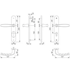 HOPPE Béquille Double Sur Plaque Ligne New York Entraxe 195 Mm Condamnation à Voyant Aspect Inox F9 - Aluminium Aspect Inox -HOPPE Soldes 18996282 3