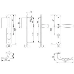 HOPPE Béquille Double Palière 195 Mm New York Alu Anodisé épaisseur Porte 38-47 Mm - Argent -HOPPE Soldes 18996610 5