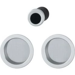 HOPPE Manœuvres Encastrées Rosace Ronde Pour Porte Coulissante Intérieure Aluminium Aspect Laiton Poli - Laiton Poli -HOPPE Soldes 18996876 3