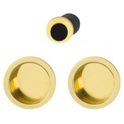 HOPPE Manœuvres Encastrées Rosace Ronde Pour Porte Coulissante Intérieure Aluminium Argent - Argent