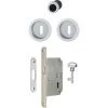 HOPPE SET POUR PORTE COULISSANTE F94 CHR SAT A CLE L - Chromé Satiné -HOPPE Soldes 18996894 1