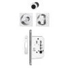 HOPPE Serrure à Condamnation Pour Porte Coulissante Intérieure Avec Manœuvres Carré Aluminium Argent - Argent