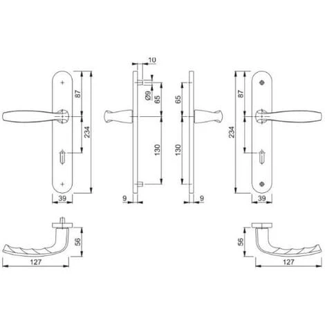 Paire De Béquilles Sur Grande Plaque New York HOPPE 1810/300M Noir Mat - Bec De Cane - 11803873 - Noir Mat 4 Paire De Béquilles Sur Grande Plaque New York HOPPE 1810/300M Noir Mat - Bec De Cane - 11803873 - Noir Mat – Image 2