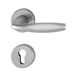 Paire De Béquilles Sur Rosace New-York HOPPE 1810/42K/42KS Aspect Inox - Clé I - 3735985 - Inox