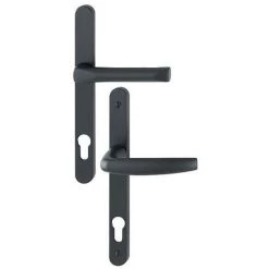 Ensemble De Porte-fenêtre Plaque étroite Atlanta 113KH/300LMSGL/1530 HOPPE Noir Mat Clé I Entr.92 - ép.58-67 - 3366041