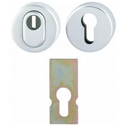 Paire Rosace Porte 42ZNSB-ZA/42HS Alu.F1 Rd.m.ZA S.15mm HOPPE