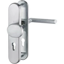 HOPPE Poignée Porte Ams.FS-E86G/3331/3310/1400F Inox F69 D/K TS 42-47mm PZ Rd