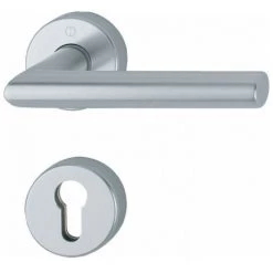 Poignée Porte Ams.FS-1400/42H/42HS Alu.F1 D/D TS 40-65mm PZ Rd.DIN Gauche/Droite HOPPE