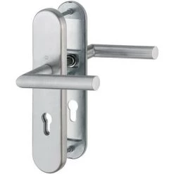 HOPPE Poignée Porte Ams.FS-E1400F/3331/3310 Inox F69 D/D TS 42-47mm PZ Rd