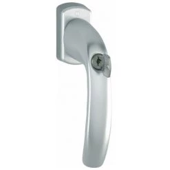 Poignée De Fenêtre NY 0810S/U10 TBT1 Alu.F9016/blanc Signalisation 32mm Verrouillable HOPPE