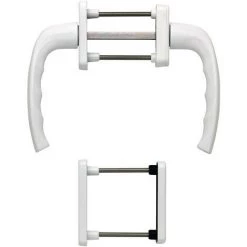 Set Poignée NY 0810/961N/U10/... Alu.F9016 63-73mm Carré.7mm HOPPE