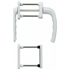 Set Poignée NY 099KH/961N/U10/... Alu.F9016 63-73mm Carré.7mm HOPPE