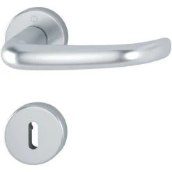 Poignée Porte San Fran.1301/42KV/42KVS Alu.F1 Rd.OB DIN G/D D/D HOPPE