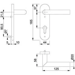 HOPPE Garniture De Plaque Courtes -HOPPE Soldes 38823450 2