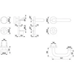 HOPPE Garniture Pour Portes Coupe-feu F69 -HOPPE Soldes 38832214 2