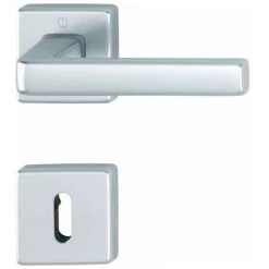 Poignée Porte Dublin 1124/843KV/843KVS Alu.F1 Eck..OB DIN G/D D/D HOPPE