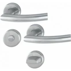 HOPPE Garniture De Poignée De Porte Rosace En Acier Inoxydable 'Narvik' GRT-LO/LO/F69/8/8.5/5-8/SK/OL/38-42/KSK27 - 11563059