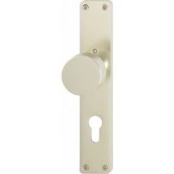 HOPPE Plaque De Bouton Longue En Aluminium Pour Portes D'entrée D'appartement HG/F2/GEW.F.FDW/PZ-72 - 11539549