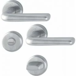 HOPPE Garniture De Poignée De Porte Rosace En Acier Inoxydable 'Helsingborg' GRT-LO/LO/F69/8/8.5/5-8/SK/OL/37-42/KSK27 - 11539392