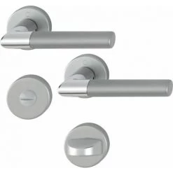 HOPPE Rosace Aluminium Poignée De Porte 'Lecce' GRT-SST/F49/F9-2/8/8.5/5-8/SK/OL/40/KSK27 - 11538764