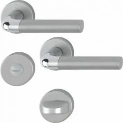 HOPPE Rosace Aluminium Poignée De Porte 'Bremen' GRT-SST/F49/F9-2/8/8.5/5-8/SK/OL/40/KSK27 - 11538788