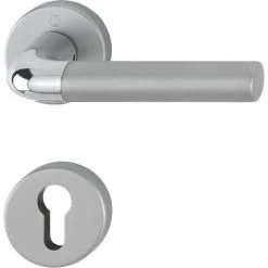 Garniture De Porte HOPPE Bremen En Aluminium Anodisé Bi-couleur - Clé En I - 3895196