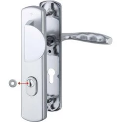 HOPPE Ensemble De Sécurité Sur Plaques Palière C7 E70 épaisseur 3752 Mm Noir Mat - Noir