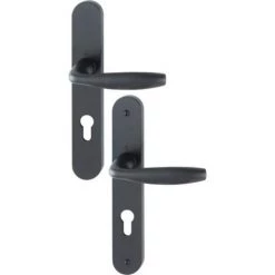 HOPPE Béquille Double Sur Plaques 195 Mm New York Ep 3847 Mm Noir Mat Clé L