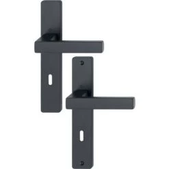 HOPPE Béquille Double Sur Plaque Entraxe 195 Mm Ligne Toulon BDC époxy Noir Mat - Époxy Noir Mat -HOPPE Soldes 57034877 3