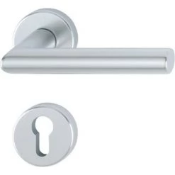 HOPPE Béquille Double Sur Rosaces Amsterdam Ep 3545 Mm Argent Clé L - Argent