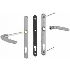 HOPPE Ensemble Sur Plaque Atlanta Clé I Pour épaisseur De Porte 58 à 67 Mm Saillie Réduite 17 Mm F9 Alu Aspect Inox - Gris/argent -HOPPE Soldes 58122330 2