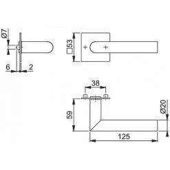 HOPPE Béquille Double Sur Rosace Modèle Amsterdam - Gris -HOPPE Soldes 58122357 2