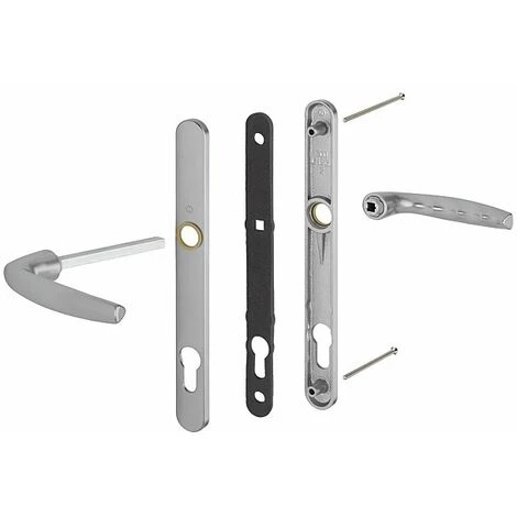 HOPPE Ensemble Sur Plaque Atlanta Clé I Pour épaisseur De Porte 58 à 67 Mm Saillie Réduite 17 Mm F9 Alu Aspect Inox - Gris/argent 4 HOPPE Ensemble Sur Plaque Atlanta Clé I Pour épaisseur De Porte 58 à 67 Mm Saillie Réduite 17 Mm F9 Alu Aspect Inox - Gris/argent – Image 2