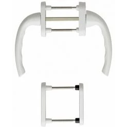 HOPPE Béquille Double Sur Platine Réf 1850 - Blanc