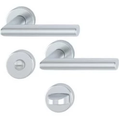 HOPPE Béquille Double Sur Rosaces Amsterdam Ep 40 Mm Argent Condamnation à Voyant - Argent -HOPPE Soldes 60304648 4