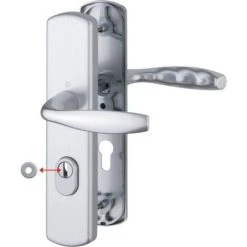 HOPPE Ensemble De Sécurité Sur Plaques Double Béquille C7 E70 épaisseur 3752 Mm Noir Mat