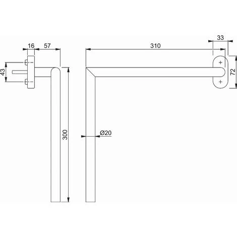 Poignées De Fenêtre HOPPE Inox PMR - Droite - 300 / 300 Mm - 10819301 4 Poignées De Fenêtre HOPPE Inox PMR - Droite - 300 / 300 Mm - 10819301 – Image 2