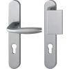HOPPE Béquille Double Sur Plaque Palière 195 Mm New York Perçage Oblong Porte 4857 Mm Aluminium Aspect Inox - Aspect Inox -HOPPE Soldes 62636566 1