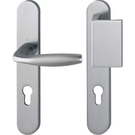 HOPPE Béquille Double Sur Plaque Palière 195 Mm New York Perçage Oblong Porte 4857 Mm Aluminium Aspect Inox - Aspect Inox 3 HOPPE Béquille Double Sur Plaque Palière 195 Mm New York Perçage Oblong Porte 4857 Mm Aluminium Aspect Inox - Aspect Inox