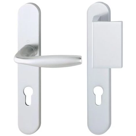 HOPPE Béquille Double Sur Plaque Palière 195 Mm New York Perçage Oblong Porte 4857 Mm Aluminium Aspect Inox - Aspect Inox 4 HOPPE Béquille Double Sur Plaque Palière 195 Mm New York Perçage Oblong Porte 4857 Mm Aluminium Aspect Inox - Aspect Inox – Image 2