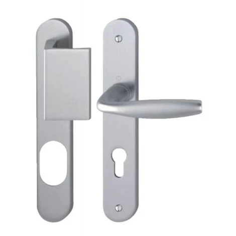 HOPPE Béquille Double Sur Plaque Palière 195 Mm New York Perçage Oblong Porte 4857 Mm Aluminium Aspect Inox - Aspect Inox 5 HOPPE Béquille Double Sur Plaque Palière 195 Mm New York Perçage Oblong Porte 4857 Mm Aluminium Aspect Inox - Aspect Inox – Image 3