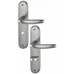 HOPPE Poignee Sur Plaque Atlanta F9alu Aspect Inox 1530-3200p Clei