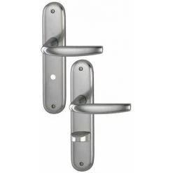 HOPPE Poignee Sur Plaque Atlanta F9alu Aspect Inox 1530-3200p - Bcc