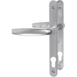 Ensemble De Porte-fenêtre Plaque étroite Atlanta 1530/300LMSGL HOPPE 195mm Argent F1 Clé I Entr.92 C.8 - ép.68/77 - 3305037 - Argent F1